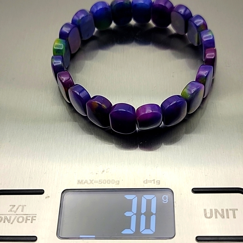 14x5.4x10.5mm Natural Colorful Sugilite South Africa Gemstone Beaded Bracelet - Picture 7 of 8